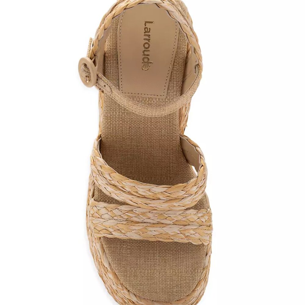 Larroude Raffia Platform Sandals - Picture 4 of 4